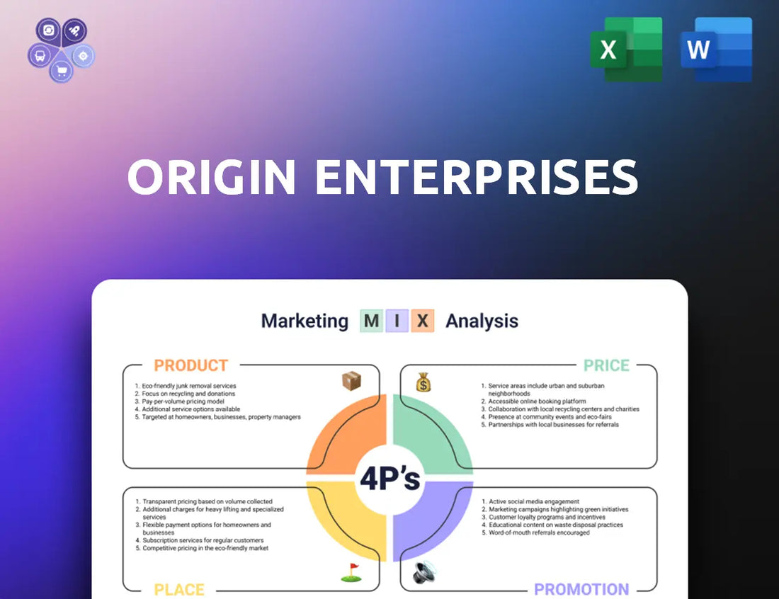 Originenterprises Marketing Mix
